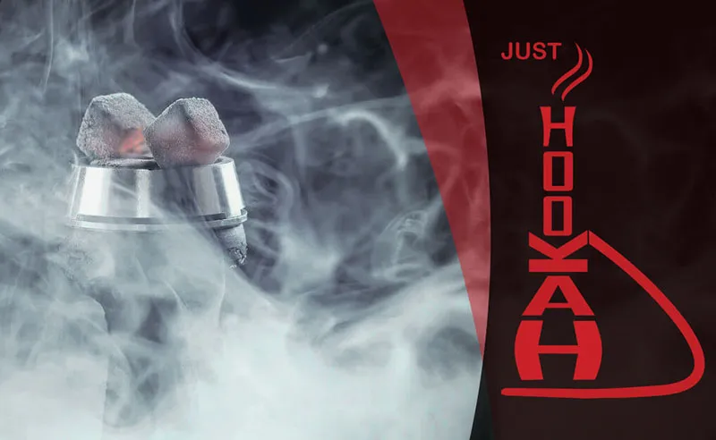 قلیان به همراه زغال سرخ شده