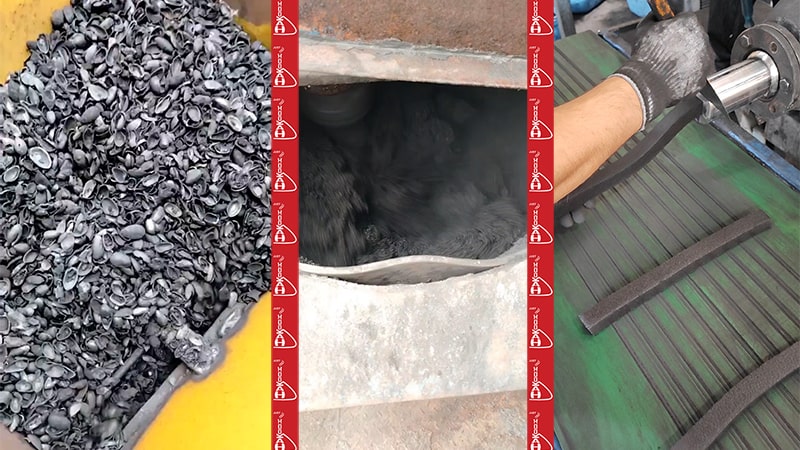 مراحل تولید زغال پوست پسته